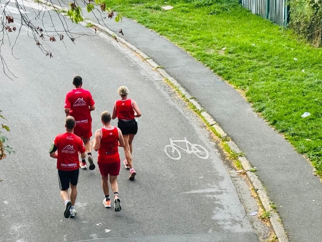 Coureurs vu du dessus